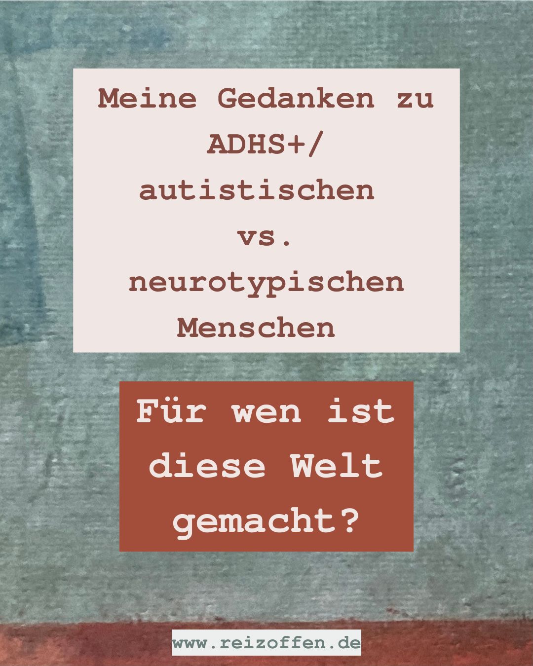 Für wen ist diese Welt&nbsp;gemacht?
